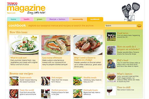 Online version of Tesco Magazine.